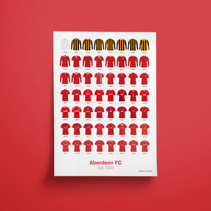 Open image in slideshow, Aberdeen FC - Shirt History Print
