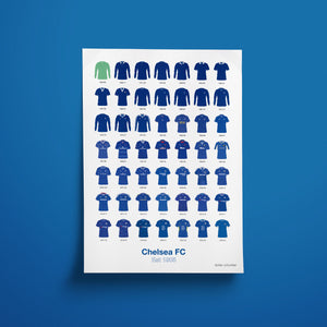 Open image in slideshow, Chelsea FC - Shirt History Print
