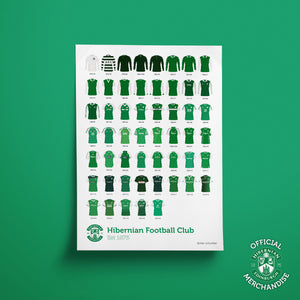 Open image in slideshow, Hibernian Football Club - Shirt History Print
