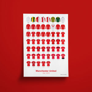 Open image in slideshow, Manchester United - Shirt History Print
