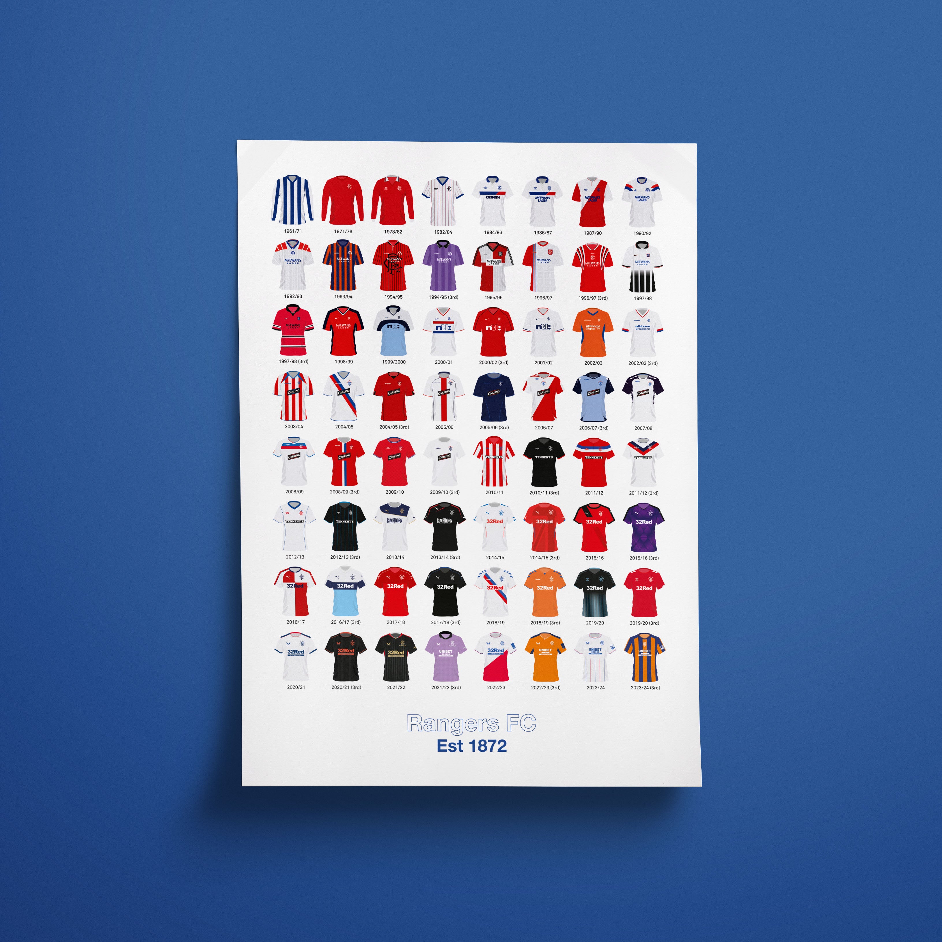 rangers fc shirts print