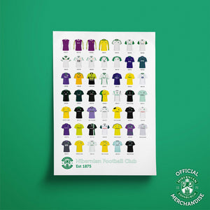 Open image in slideshow, Hibernian Football Club - Shirt History Print Alternate
